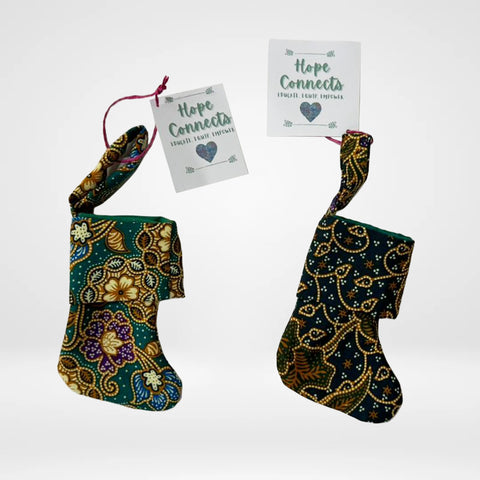 Batik Mini Christmas Stocking