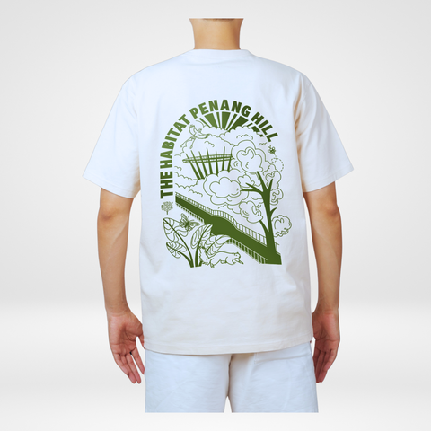 The Habitat Penang Hill Cotton Tshirt - Langurway in monoline (Adult size)