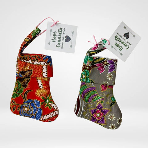 Batik Mini Christmas Stocking
