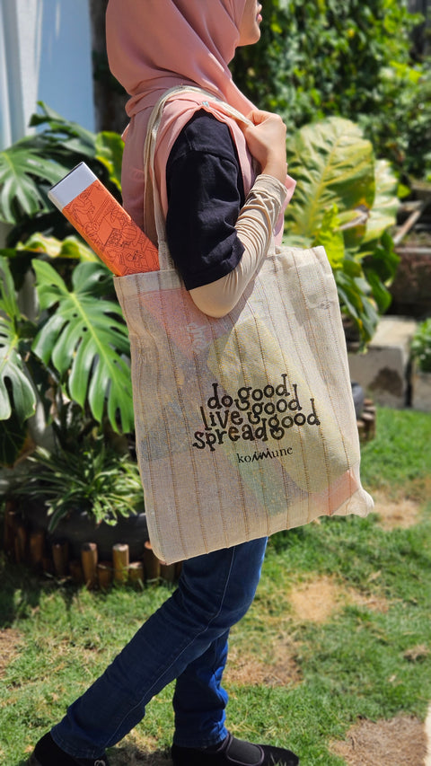 Do Good. Live Good. Spread Good. Jute Tote by Kommune
