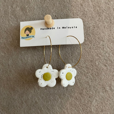 Earrings by Miss Dainty: Dirty Daisy (Hoops)