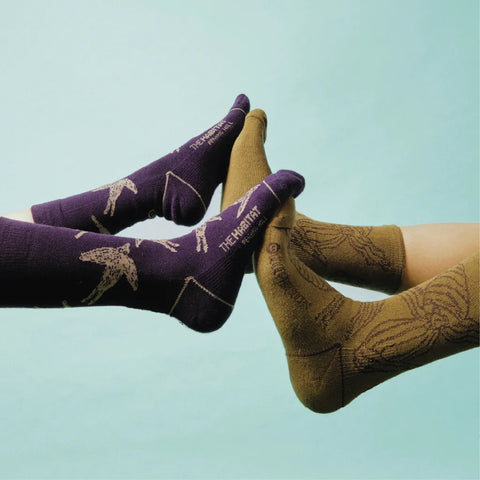 Root & Good | BUNGA Socks | Graphic Mesh Crew Socks