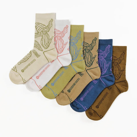 Root & Good | BUNGA Socks | Graphic Mesh Crew Socks