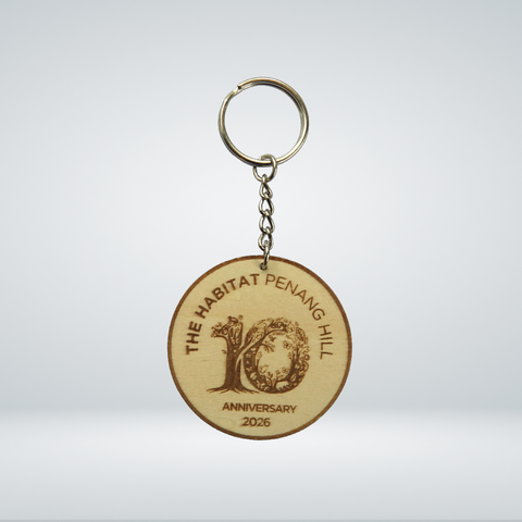 The Habitat Penang Hill 10th Anniversary Wooden Keychain