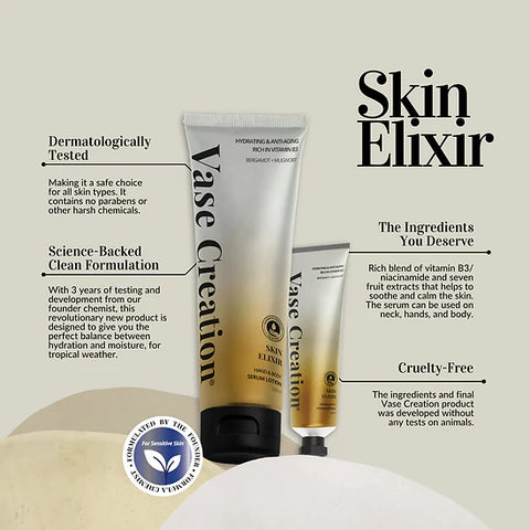 Vase Creation Skin Elixir Serum Lotion