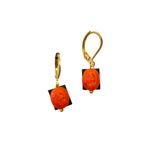 Earrings by Miss Dainty: Angku Kueh (dangle)
