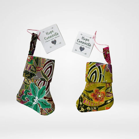 Batik Mini Christmas Stocking