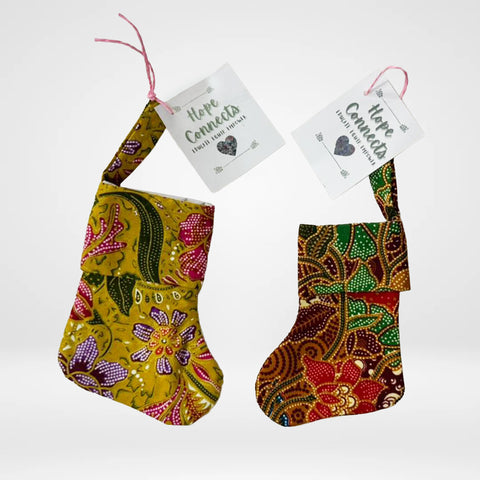 Batik Mini Christmas Stocking