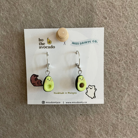 Earrings by Miss Dainty: Avocado (dangle)