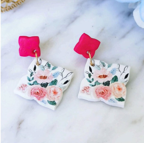 Either/Or Pink Flower Earrings