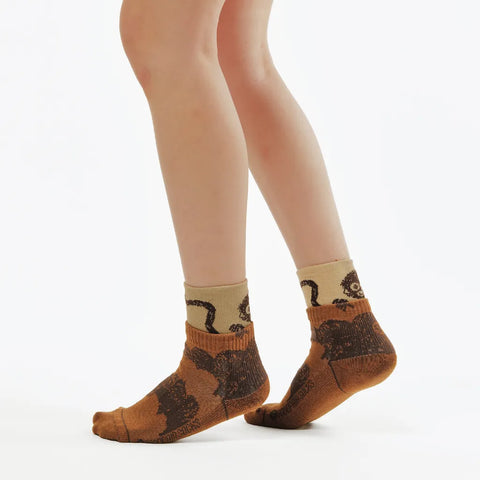 Root & Good |  ANAK Socks | Graphic Double Cuff Mid Socks