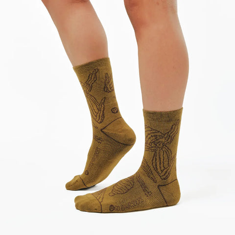 Root & Good | BUNGA Socks | Graphic Mesh Crew Socks