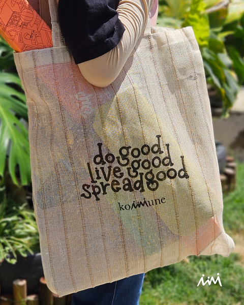 Do Good. Live Good. Spread Good. Jute Tote by Kommune