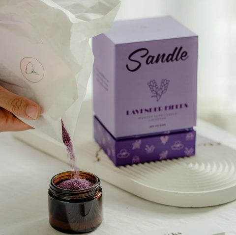 Alwis & Xavier Sandle Lavender Fields Sand Candle